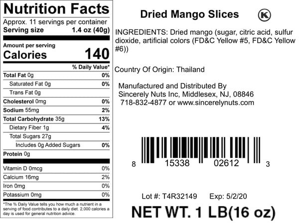 Dried Mango Slices • Dried Mango • Bulk Dried Fruits • Oh! Nuts®