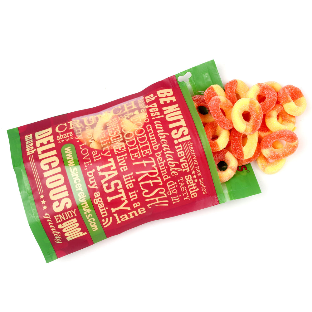 Sincerely Nuts Gummy Peach Rings